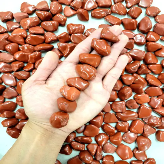 Tumbled Red Jasper Crystals - Size SMALL 1/2 inch to 1 inch {5}