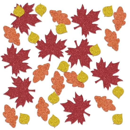 Fall Leaf Deluxe Sparkle Confetti, (Pack of 12) {1}