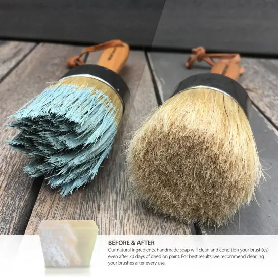 Chalk Paint Brush Cleaner and Conditioning Soap, Natural Bristle Brush Cleaning Hand Soap Protects Your Brushes (brush not included), Vintage Tonality {3}