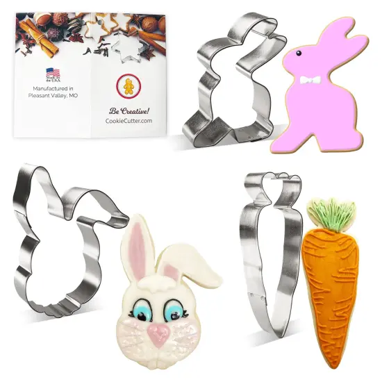 Easter Cookie Cutter 3 Pc Set, CookieCutter.com, Tin Plated Steel, Handmade in the USA {1}