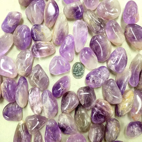 Large Tumbled Amethyst Crystals - 1.5 to 2.5 inches {3}
