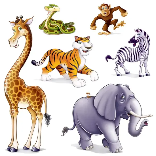 Jungle Animal Props (Pack of 12) {1}