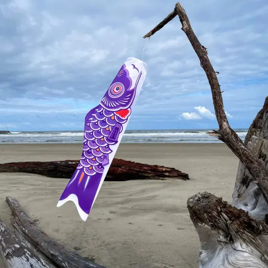 In the Breeze Koi Fish Windsock, 36-Inch, Purple {3}