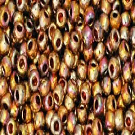 Toho 11/0 Round Japanese Seed Bead, #722, Galvanized Midas Gold {1}