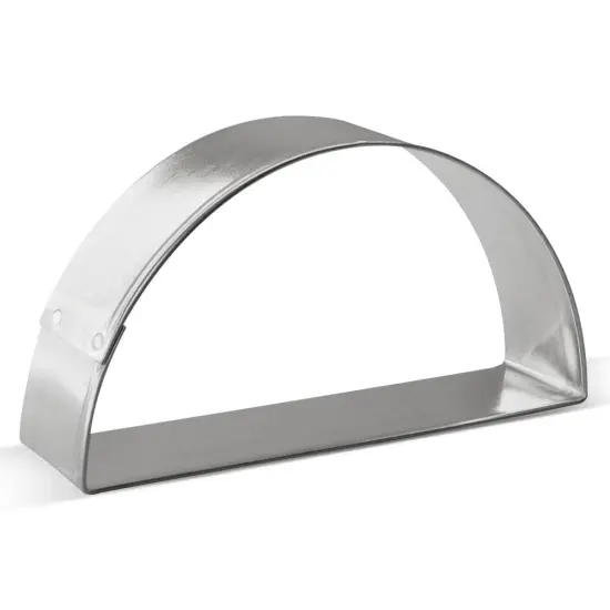 Half Circle / Taco Cookie Cutter 3.75 in, CookieCutter.com, Tin Plated Steel, Handmade in the USA {1}