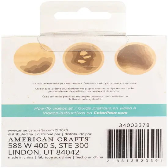 American Crafts Color Pour Resin Coasters 3/Pkg-Layered River {3}