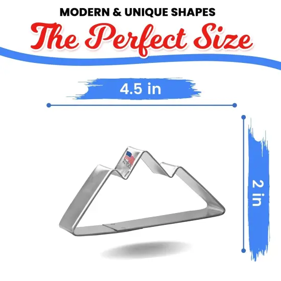 Mountain Cookie Cutter 4.5 in, CookieCutter.com, Tin Plated Steel, Handmade in the USA {2}