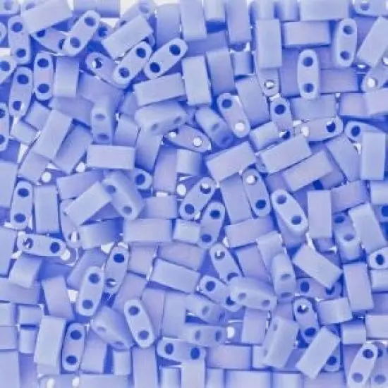 Miyuki Half Tila Bead, HTL-0494FR, Matte Opaque Periwinkle AB {1}