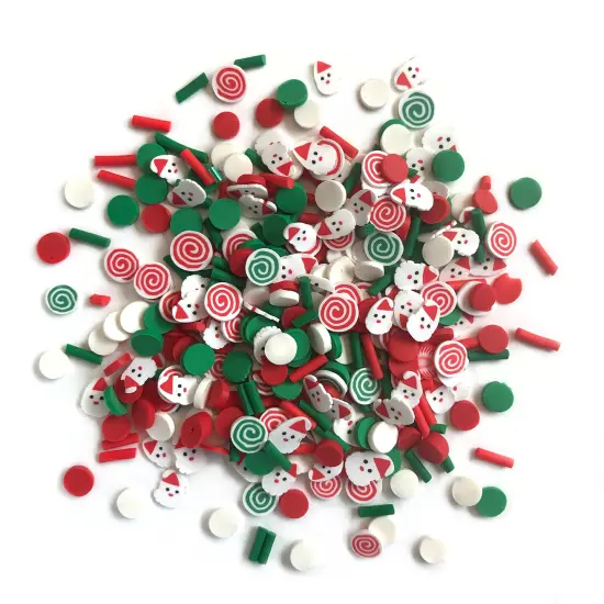 Buttons Galore Colorful Polymer Clay Embellishments for Craft Scrapbooks Cardmaking (Saint Nick, 1,800 Pieces - 36 Grams) {2}