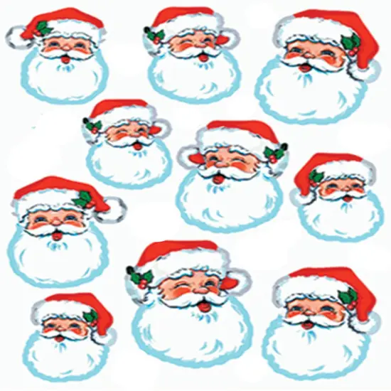 Santa Face Stickers (Pack of 12) {1}