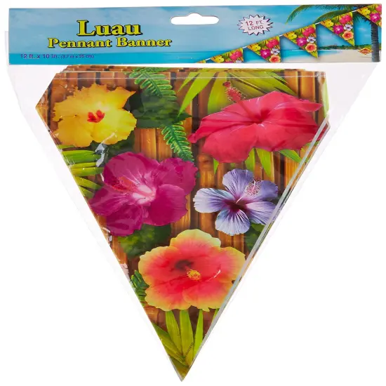 Luau Pennant Banner (Pack of 12) {1}