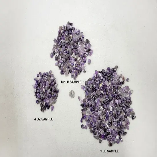 Drilled Tumbled Amethyst Crystal Chips {4}
