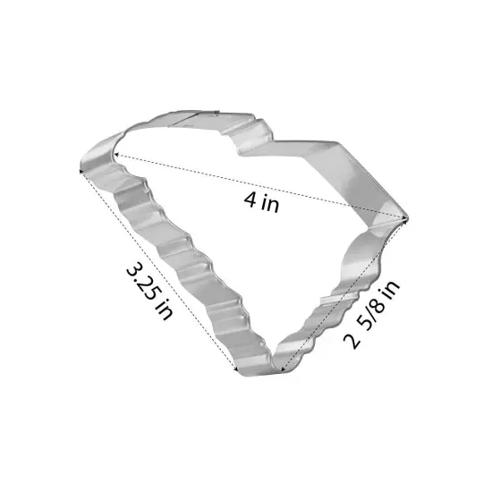 South Carolina Cookie Cutter 4 in, CookieCutter.com, Tin Plated Steel, Handmade in the USA {4}