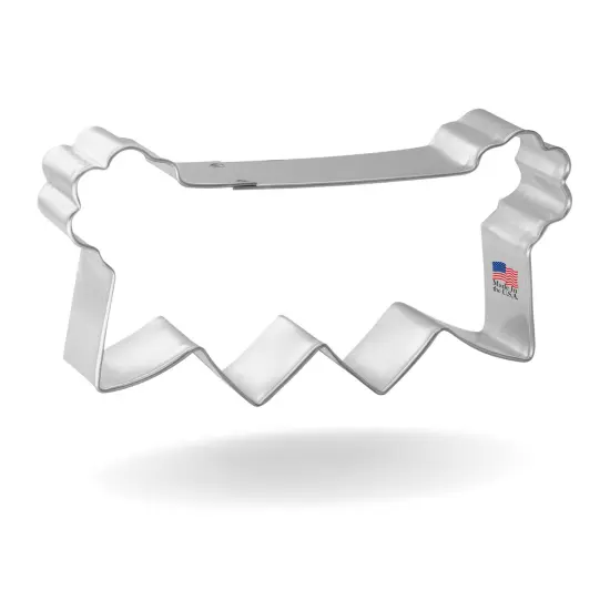 CookieCutter.com Four Flag Banner 4 in Cookie Cutter Baby, Wedding,Tin Plated Steel Made in USA {1}