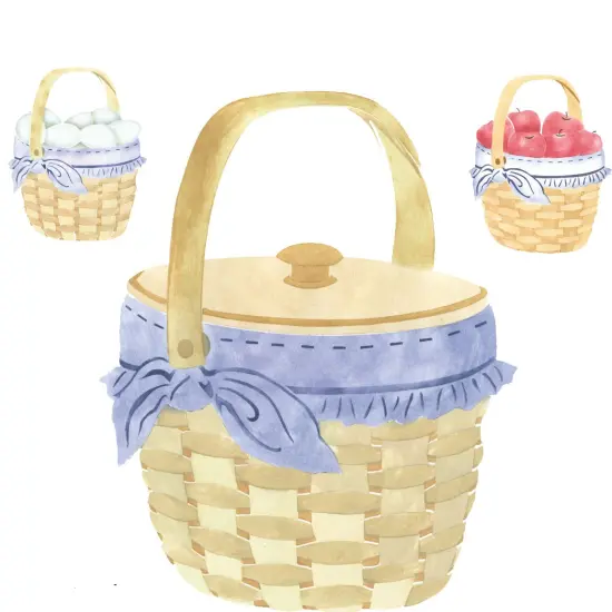 Basket with Eggs and Apples Wall Stencil | 2773A by Designer Stencils | Reusable Art Craft Stencils for Painting on Walls, Canvas, Wood | Reusable Plastic Paint Stencil for Home Makeover | Easy to Use & Clean Art Stencil {2}