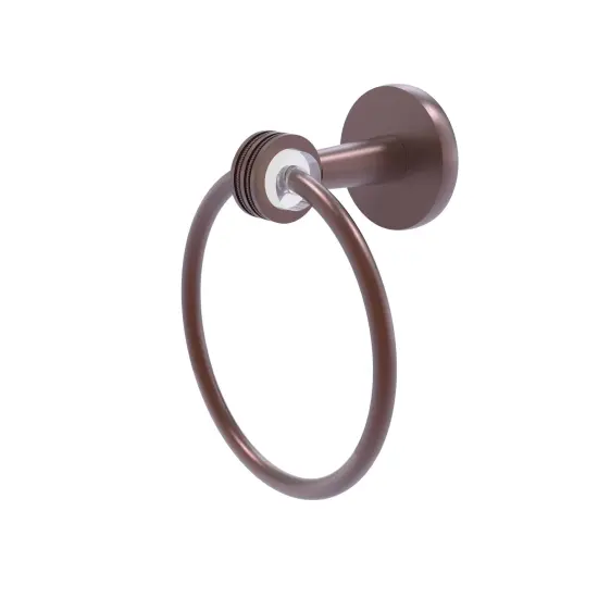 Clearview Collection Towel Ring With Dotted Accents - Antique Copper {1}