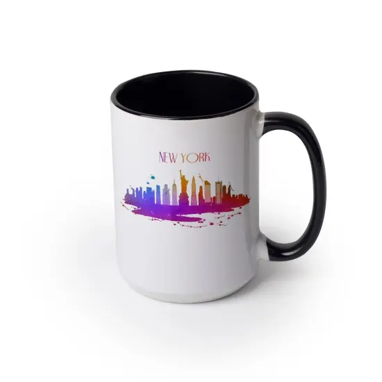 15oz Inner Color Mug - Black (Pack of 12) {3}