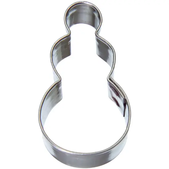 Mini Snowman Primitive Cookie Cutter 1.5 in, CookieCutter.com, Tin Plated Steel, Handmade in the USA {1}