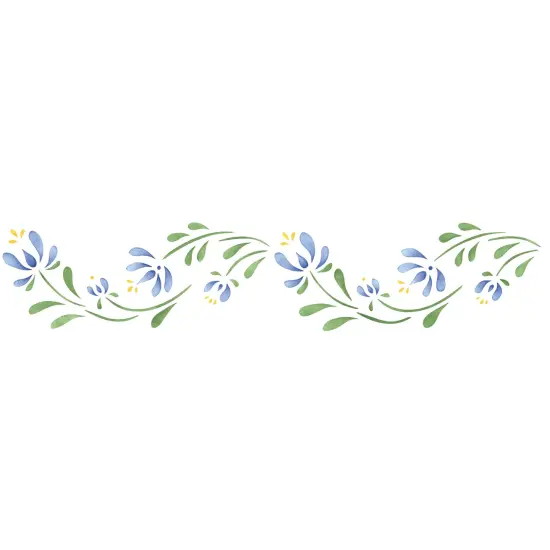 Floral Wall Stencil | 275 by Designer Stencils | Floral Stencils | Reusable Art Craft Stencils for Painting on Walls, Canvas, Wood | Reusable Plastic Paint Stencil for Home Makeover | Easy to Use & Clean Art Stencil {1}