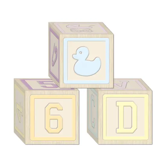Baby Blocks Favor Boxes (Pack of 12) {1}