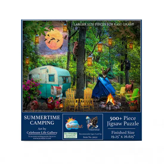 Sunsout Summertime Camping 500 pc Large Pieces Jigsaw Puzzle 30152 {4}