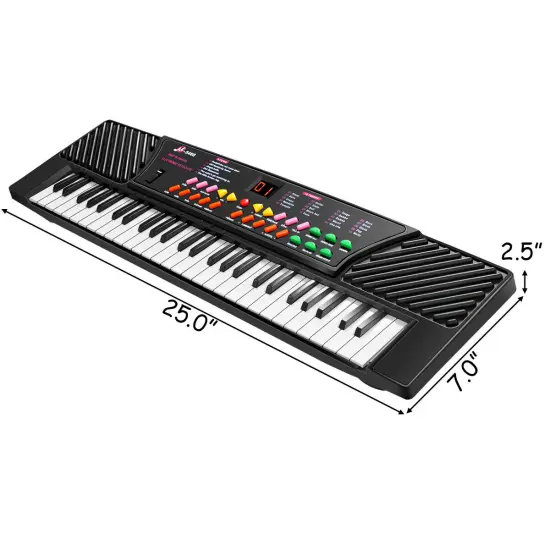 Costway 54 Keys Music Electronic Keyboard Kid Electric Piano Organ W/Mic & Adapter {2}