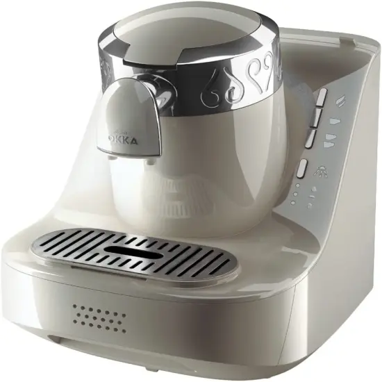 Arzum Okka Automatic Turkish Coffee Machine, Maker, USA 120V UL, White/Chrome {2}