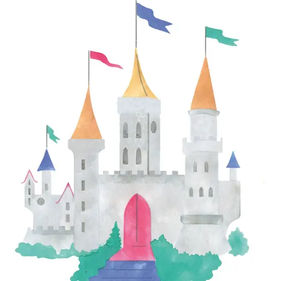 Single Castle Wall Stencil | 2832 by Designer Stencils | Reusable Art Craft Stencils for Painting on Walls, Canvas, Wood | Reusable Plastic Paint Stencil for Home Makeover | Easy to Use & Clean Art Stencil {2}