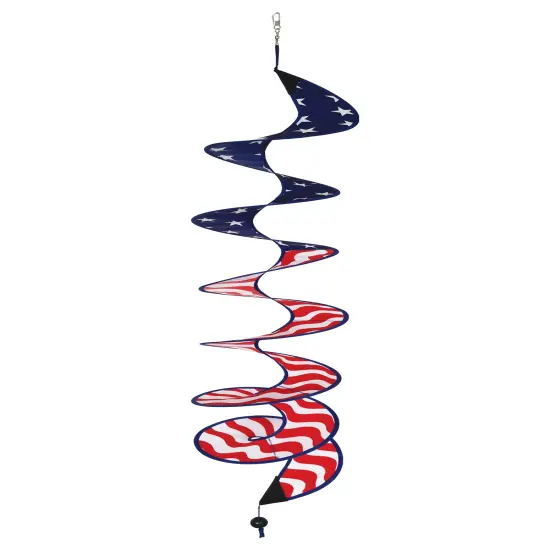 In the Breeze 5176 - 48" Stars and Stripes Curlie Spinner - Outdoor Hanging Decoration {1}
