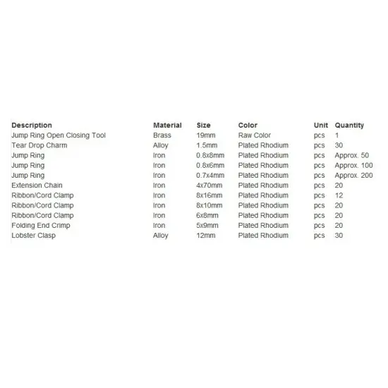 Jewelry Findings Kit of 10Antique Silver Items Rhodonite {6}