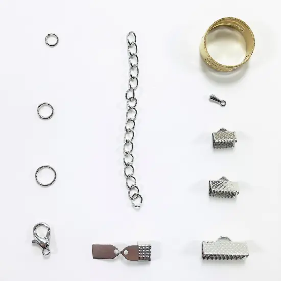 Jewelry Findings Kit of 10Antique Silver Items Rhodonite {4}