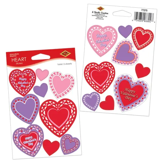 Heart Stickers, (Pack of 12) {1}