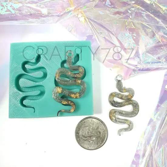 Snake Earring Silicone Mold (C10) {4}