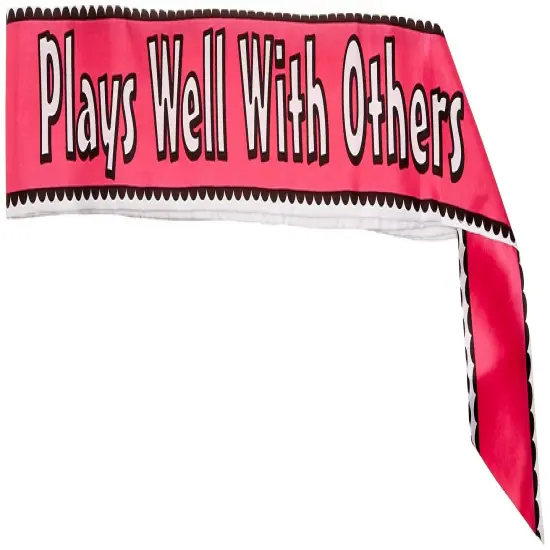 Plays Well With Others Satin Sash (Pack of 6) {1}
