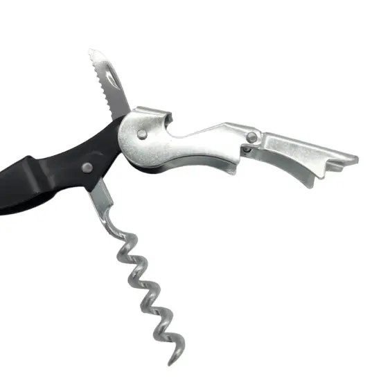 Waiter's Corkscrew Wine Bottle Opener - Built In Cork Remover, Bottle Cap Opener & Foil Cutter {2}