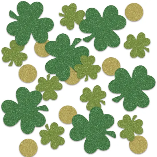 Shamrock & Coin Deluxe Sparkle Confetti, (Pack Of 12) {1}