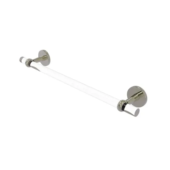 Clearview Collection 24 Inch Towel Bar With Twisted Accents - Polished Nickel {1}