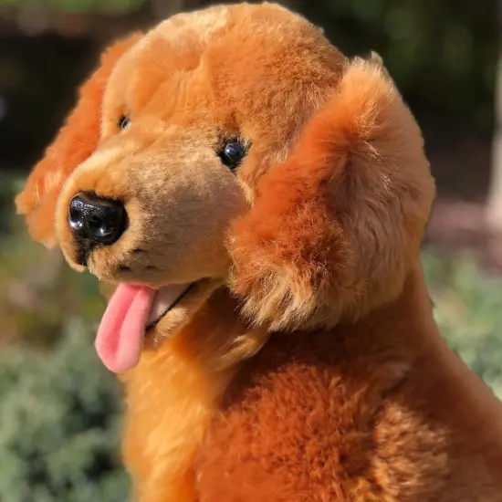 Red Golden Retriever Jack - Adorable and Realistic Plush Toy {1}