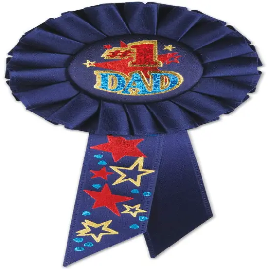 #1 Dad Rosette (Pack of 6) {1}