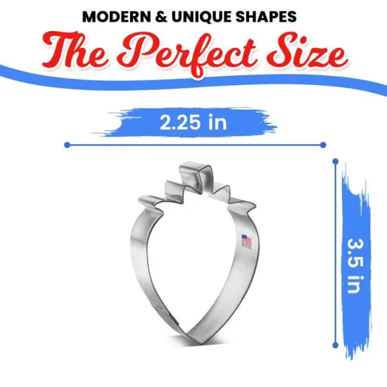 Strawberry Cookie Cutter 3.5 in, CookieCutter.com, Tin Plated Steel, Handmade in the USA {2}