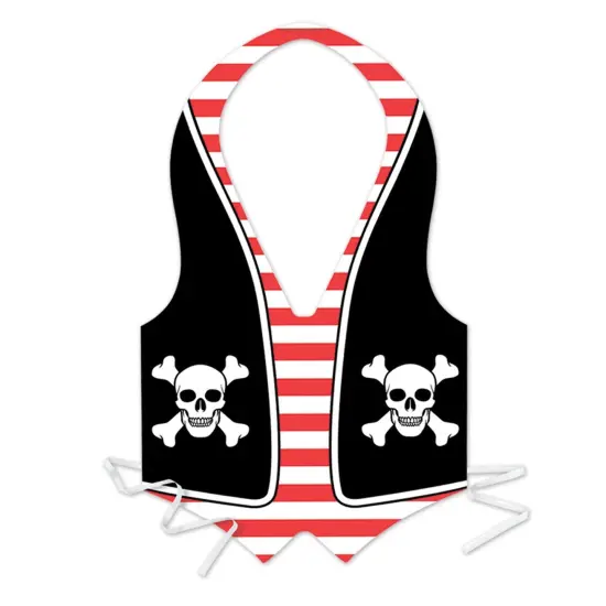 Plastic Pirate Vest (Pack of 48) {1}