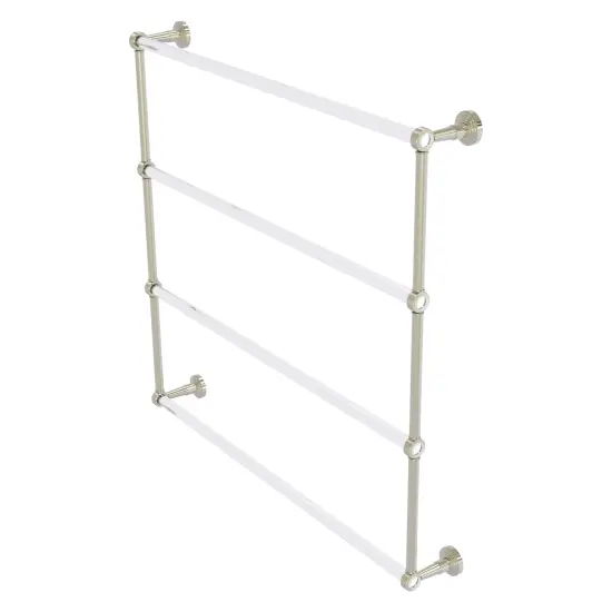 Pacific Beach Collection 4 Tier 36 Inch Ladder Towel Bar With Groovy Accents - Polished Nickel {1}