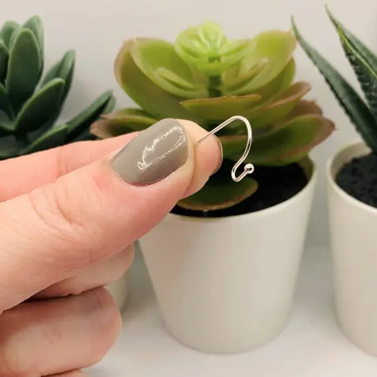 100 or 500 Pieces: Silver Plated Shepherd Fish Hook Earring Wires {4}