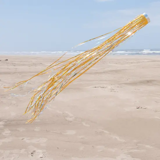 In the Breeze Gold Holographic Mylar Windsock Hanging Decoration - Decorative and Humane Bird and Pest Deterrent {2}
