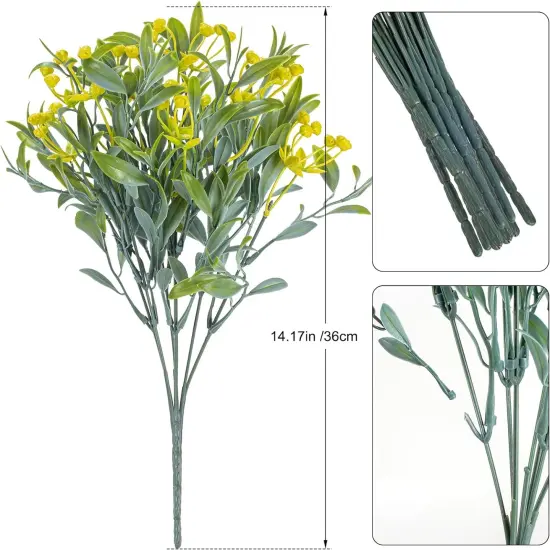 Everlasting Blossoms: 10 Bundles of UV Resistant Artificial Flowers for Outdoor Elegance Orange {4}