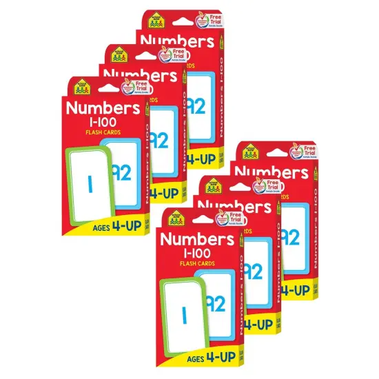 Numbers 1-100 Flash Cards, 6 Packs {1}
