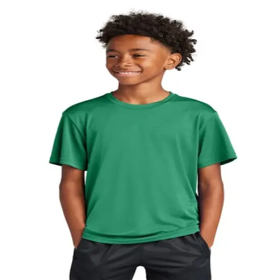 Sport-Tek&reg; Youth Crewneck PosiCharge Competitor Short Sleeve Tee Kelly green {1}