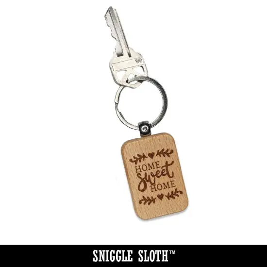 National Park Yellowstone Engraved Wood Rectangle Keychain Tag Charm {4}