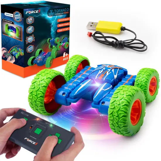 Force1 Mini Tornado LED Remote Control Car for Kids {1}