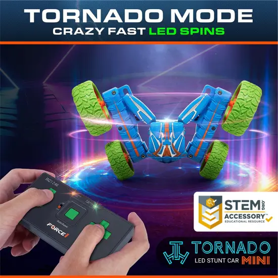 Force1 Mini Tornado LED Remote Control Car for Kids {2}